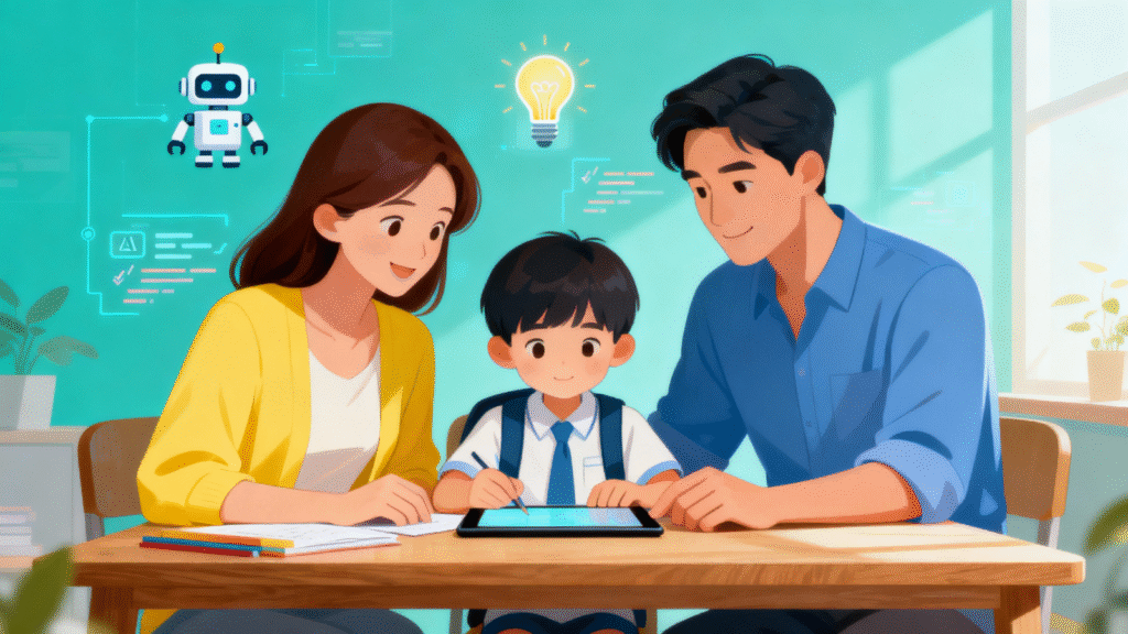 تربية الطفل في عصر الذكاء الاصطناعي: حماية طفل الابتدائي من مخاطر التعلم الرقمي